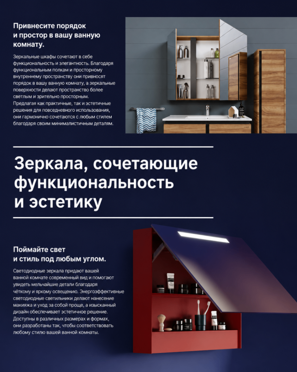 ЗЕРКАЛА — Поймайте свет и стиль (LED-зеркала)